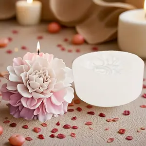 3D Peony Flower Soap Mold, Silicone Candle Soap Mould, Precise Petal Design, Perfect for Birthday Valentine's Day Christmas DIY, Handmade Crafts