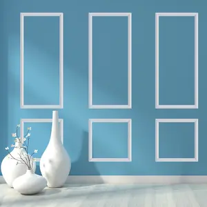 3 Sets Premade Accent Wall Molding Kit，Accent Wall Panels for Interior Wall Decor,All Edges precut, Chair Rail Moulding Trim for Home Moulding Decoration (【54 x 24 in】 【Symmetrical Type】)