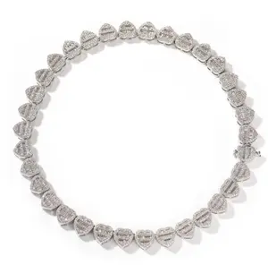 TCC Heart Moissanite Silver 13mm Necklace