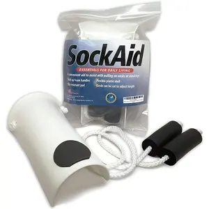 RMS Deluxe Sock Aid - Socks Helper with Foam Handles (For Regular Socks) Royal Medical Solutions