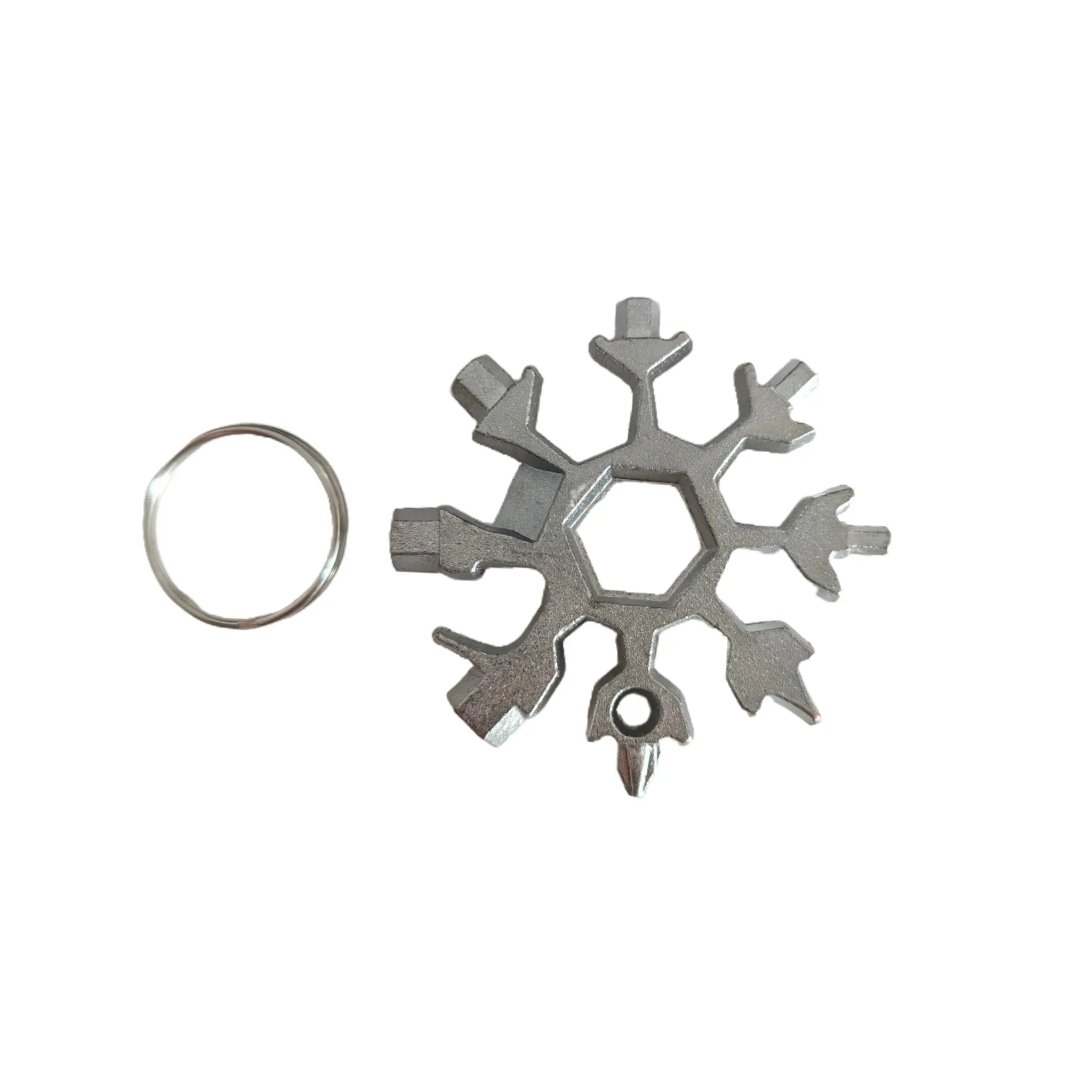 Multifunctional Snowflake Wrench Tool Set, Steel Octagonal Hexagon Design, Portable 18-In-1 Mini Universal Wrench for DIY Projects
