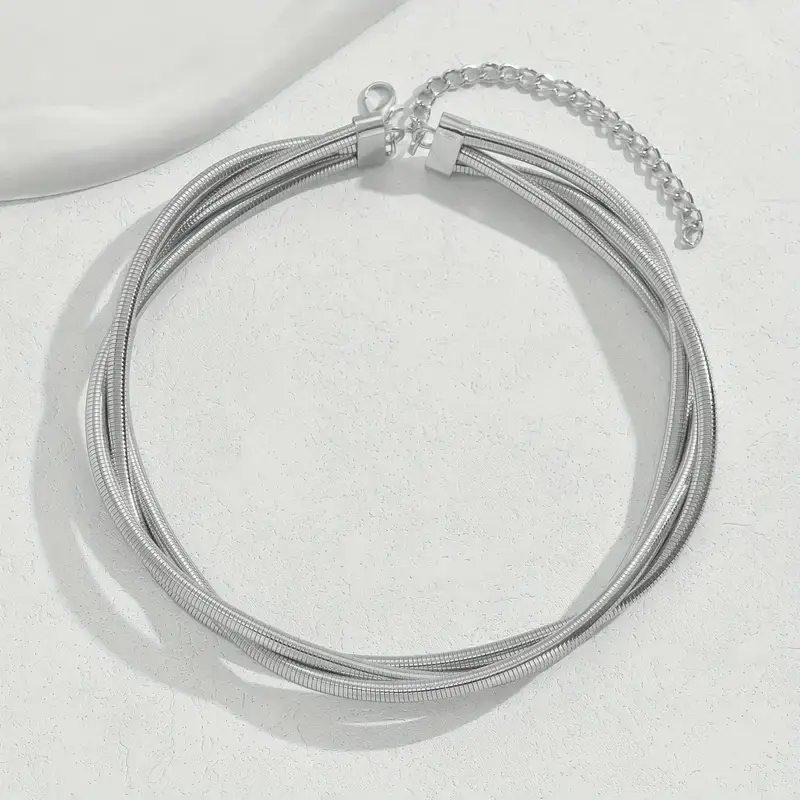 Trendy Jewelry Gift, Herringbone Necklace 90s  Vintage & Minimalist Style Chain for Daily Wear mother day