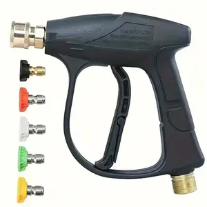 Car washing tools: high-pressure water gun, M22-14 flexible hose connector, 1/4 quick connector