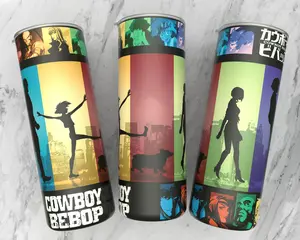 4 Anime Wrap, Bundles Wrap,Anime Sublimation wrap Designs, Anime 20 Oz Skinny Tumbler 1