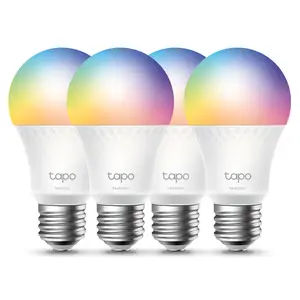 TP-Link & Tapo L535E(4-Pack) Smart Light Bulbs, 1100 Lumens High Brightness (75W Equivalent), Matter-Certified, 16M Colors WiFi Light Bulb, Dimmable, Works w/Siri, Alexa & Google Home,A19 E26  #SummerWins #DealsForYouDays