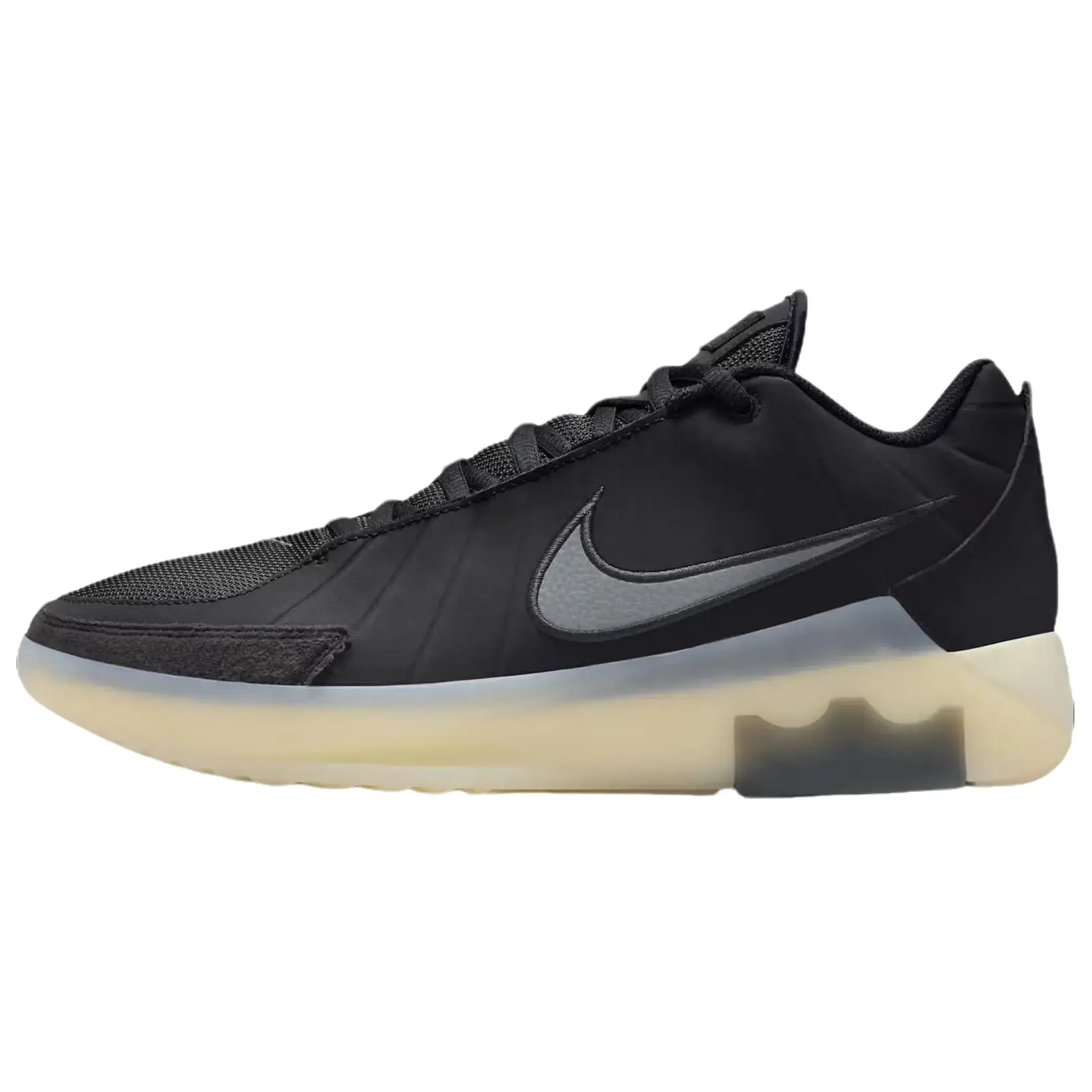 NIKE Men's LeBron Witness 9 Athletic Sneaker - Black Upper, Coconut Milk Accents, Layered Textile, Impact Protection for Outdoor Sports, Rubber, Shock Resistant
