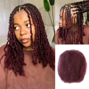 QVR Natural Black Afro kinky Bulk Hair Extensions For Braiding Dreadlock Human Hair Lace Closure Wigs brand spotlight TikTokShopBlackFriday