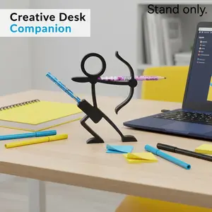 3D Printed Matchstick Man Pencil Holder, Creative 3D Design Desk Organizer, Desk Accessories, Stable Stand for Office & School Supplies, Perfect Gift