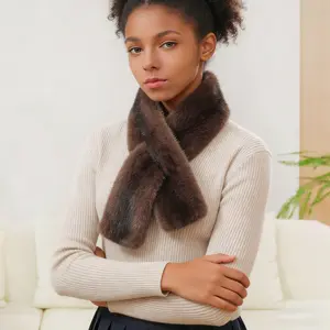 Faux Fur Tiny Teens Scarf -Luxurious Skin-friendly Students Minimalistic Design for Stylish Outfits & Elegant Neckwear Portable
