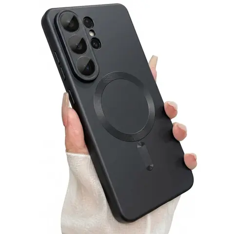 HISTORYOO Soft TPU Case Camera Lens Cover For Samsung Galaxy S26 Ultra S25 S24 S23 Plus S22 S21 S20 S25 FE S24 FE Magnetic Cover Soft Imitation metal design, ultra-thin, does not affect the signal For Magsafe Case Magnetic Charging Shockproof protection