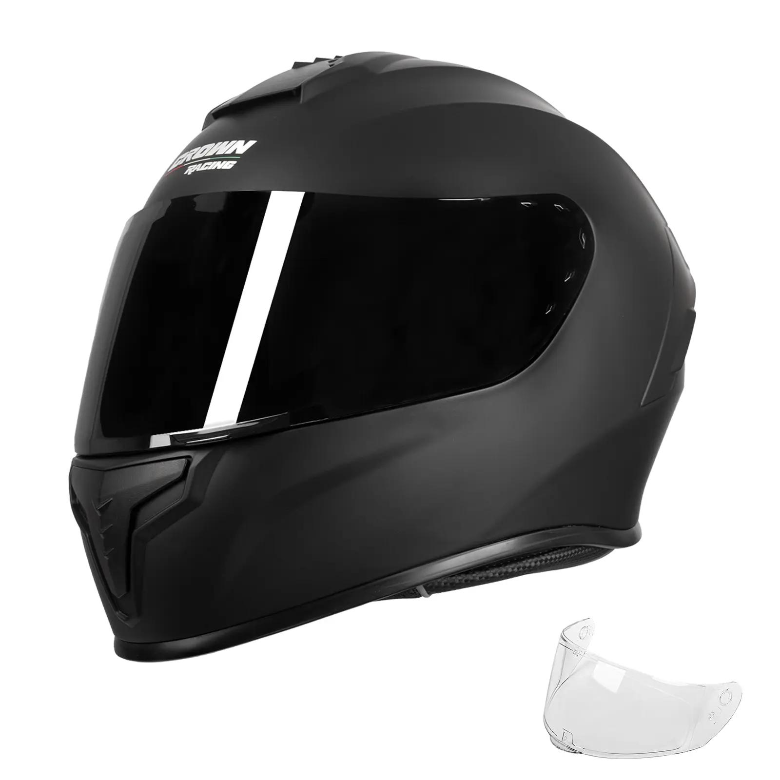 Crown Racing Motorcycle Helmets Full Face Motorbike for Adults DOT