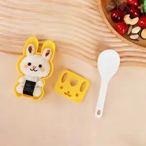 Cute Sushi Tools Onigiri Molds Rabbit Panda Animal Shape Sushi Kids Rice Mashed Potato Pumpkin Mash Baking Supplies Kitchen Gadgets