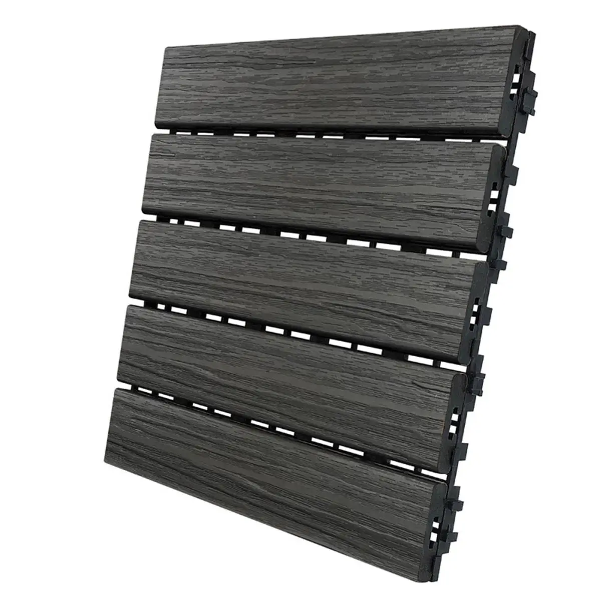 212 MAIN Compact Durable Outdoor Composite Wood Tile Floor, 12x12 in Square, 6 sq ft, Snap-On Edges, 6-Pack - Ideal for Balconies, Decks (Sailing & Water Sports Outdoor Use)