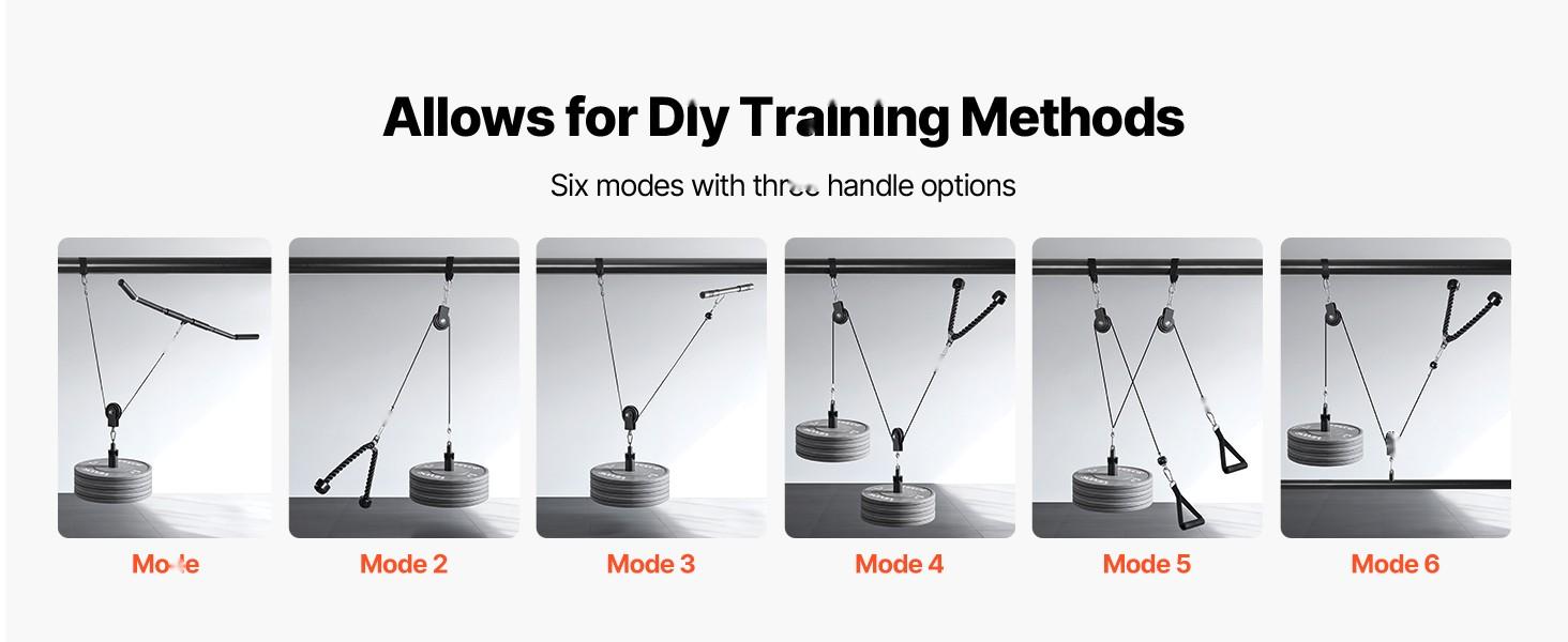 Lat Pulley System And Lift Training Kit For Gym Rack, Two Steel Cables, Short Bar, Dual Grip Handles, Cable Attachment For Biceps, Shoulders, Back, Home Gym Equipment, Up To 330 Lbs Capacity