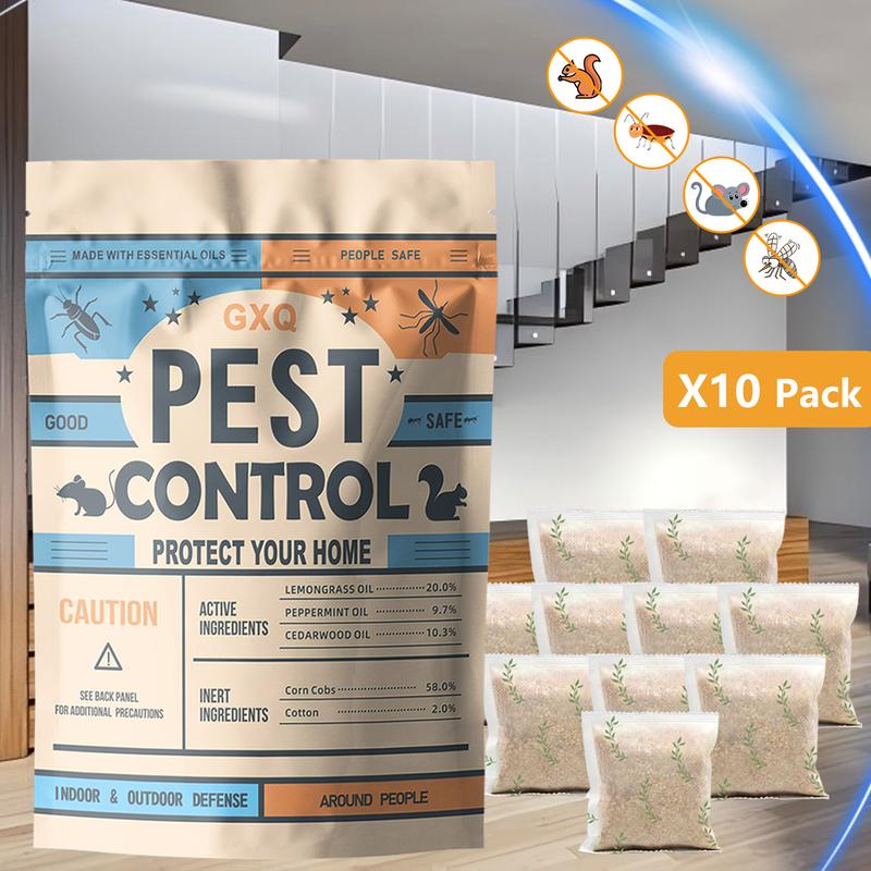 Rodent Repellent, 10-Pack - Suitable for Indoor and Outdoor Use, Natural Peppermint Scent, Repels Rats, Cockroaches, and Mosquitoes, the Ideal Choice for Household Pest Control.