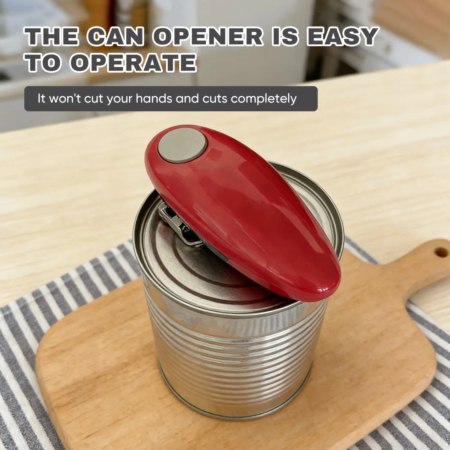 Automatic Electric Can Opener with a Single Touch, Designed for Seniors, Those with Arthritis, And Individuals with Limited Hand Mobility, Perfect for Use in The Kitchen Or While Camping, Making It an Excellent Easter Gift for Older Adults