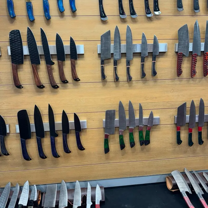 Handforged Chef Knife Sets for Kitchen Use with Leather Roll Bag