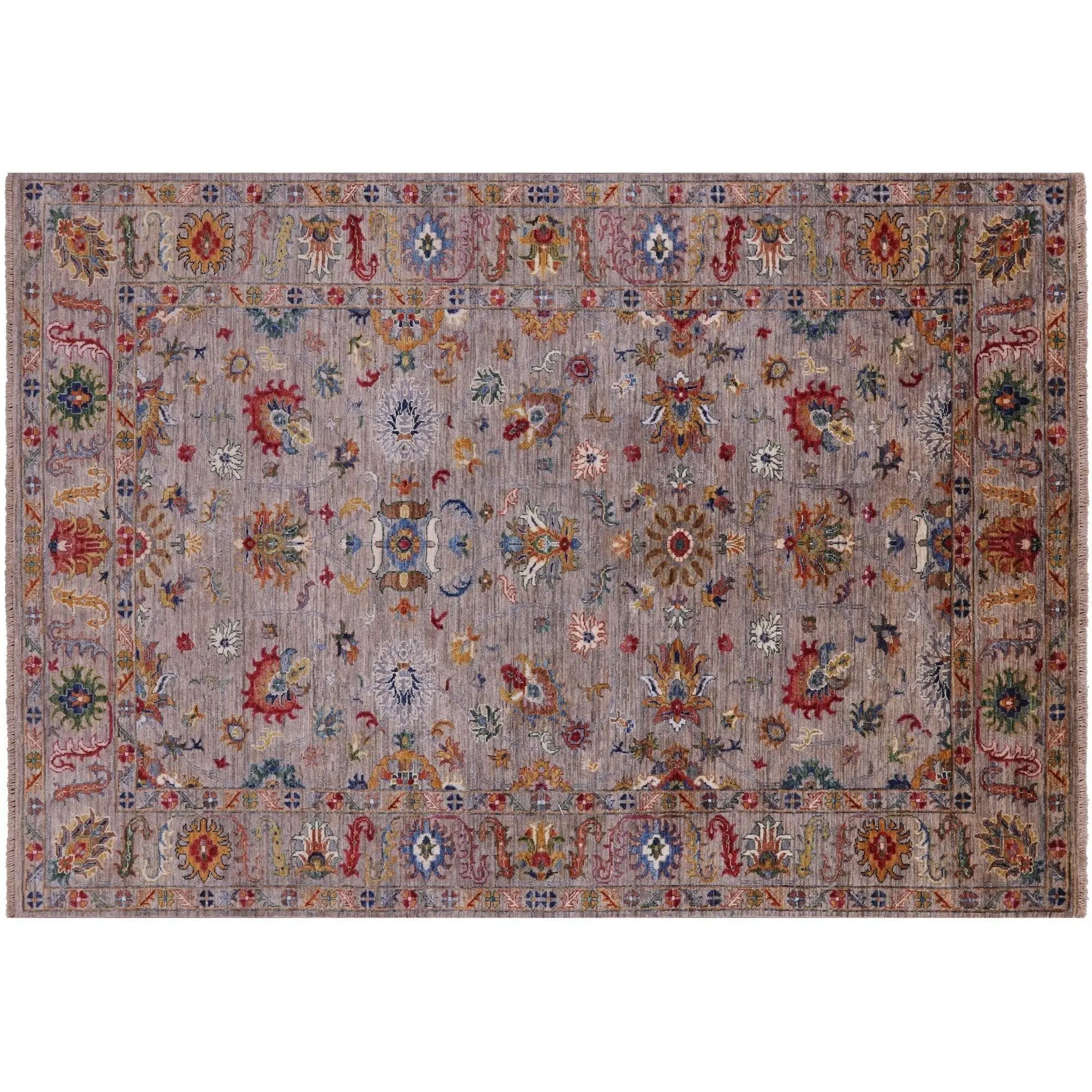 5' 5" X 7' 10" Persian Tabriz Handmade Wool Rug - Q13959