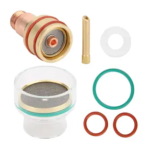 Welding Torch TIG Welding Equipment,TIG Torch Gas Lens Collet Body Glass Cup TIG Welding Kit TIG Torch Glass Cup Collet TIG Welding Accessories for WP17/WP18/WP26 (1.6mm)