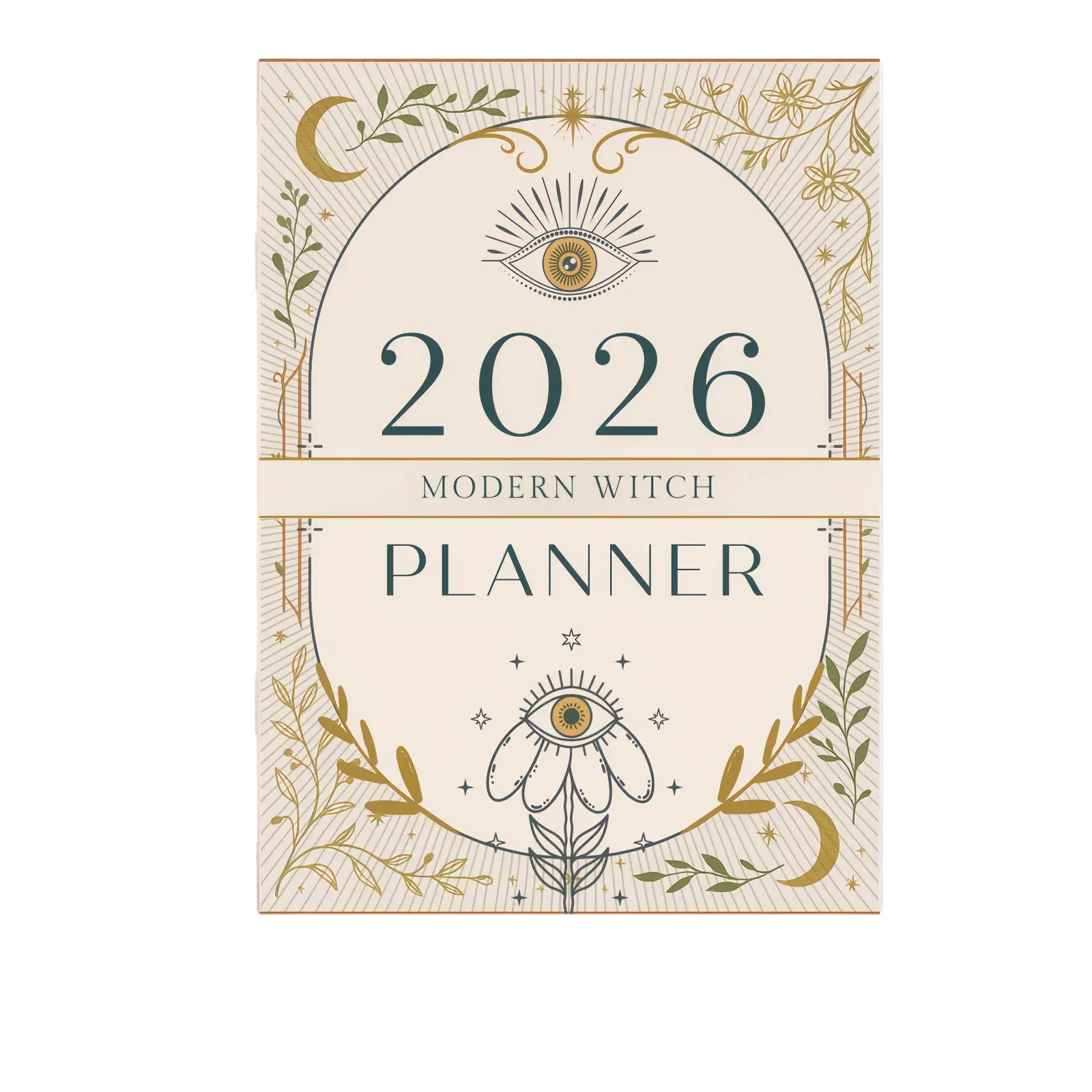 Modern Witch Planner & Magic Journal, Gothic Wicca Astrology Guide, Moon Phase Tracker, Durable Cover, Ideal Gift for Spiritual Explorers