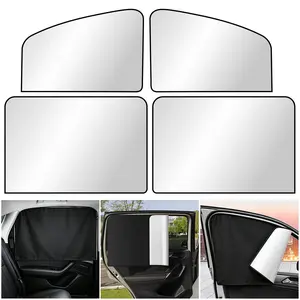 4Pack Car Window Shades,Magnetic Car Privacy Curtains, Block Light Car Window Covers,Side Window Sun Shade Keeps Cooler for  Taking a nap,Camping