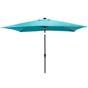 C-Hopetree Rectangular Outdoor Patio Market Table Umbrella with Tilt 6.5 x 10 ft