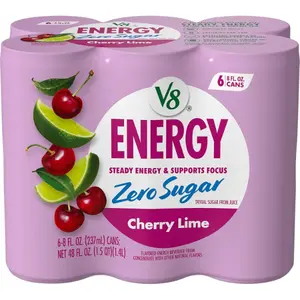 Energy Zero Sugar Cherry Lime Energy Drink 8 fl. oz. Can (6 Pack)