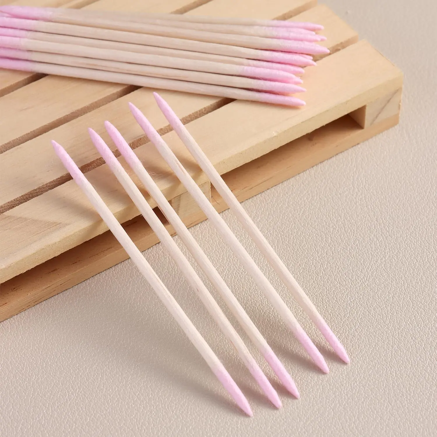 Double-Head Nail Polish Remover Sticks, Small Dual-Ended Makeup Removal Tool, Pack of About 100, Beauty Cosmetics (available in 1/3/5 Packs)