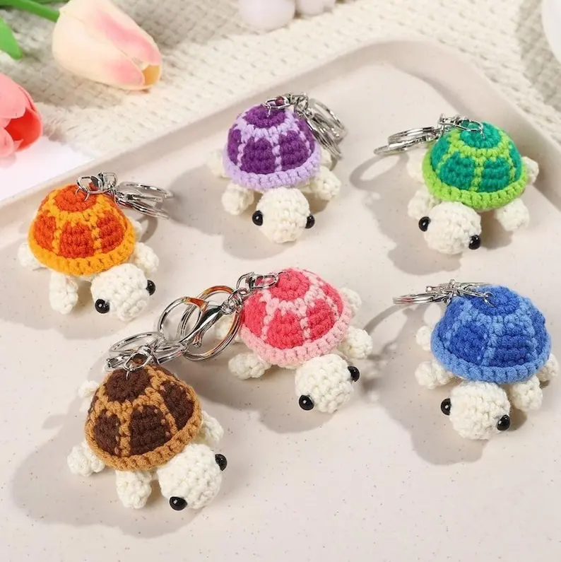Turtle Keychain, Amigurumi Tutorial Crochet Sea Animals, Amigurumi Turtle, Sea Turtle Keychain