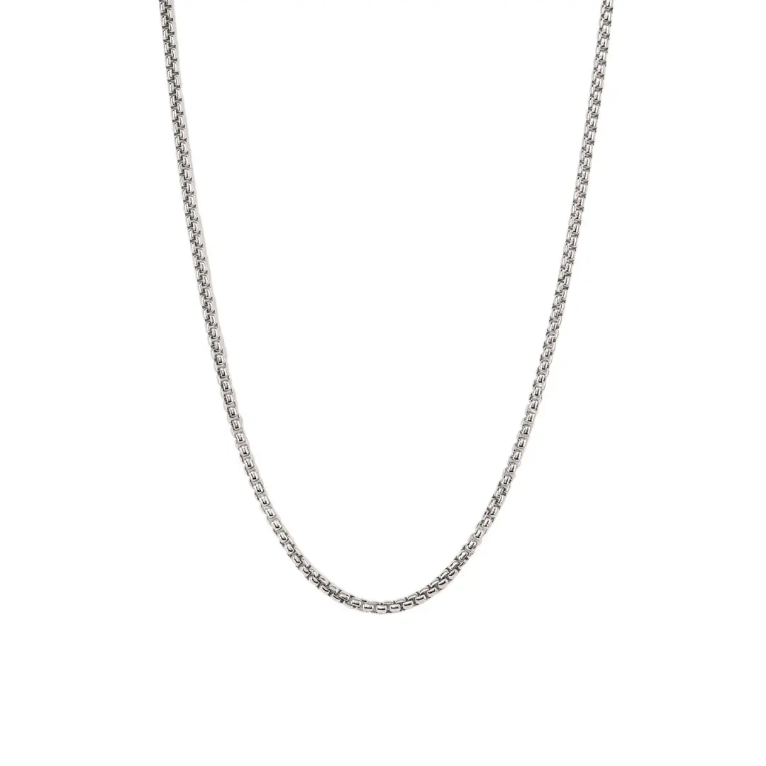 Benjamin Box Chain Necklace | Waterproof 3mm Chain Necklace for Men