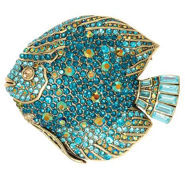Heidi Daus Too Cool For School Crystal Fish Pin