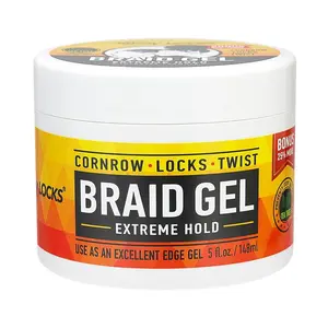 AllDay Locks Braid Gel Extreme Hold - Braiding Gel for Cornrows, Locks, & Twisting, Moisturizing Edge Control for Women and Men, Natural Formula for Extreme Hold - 5 oz