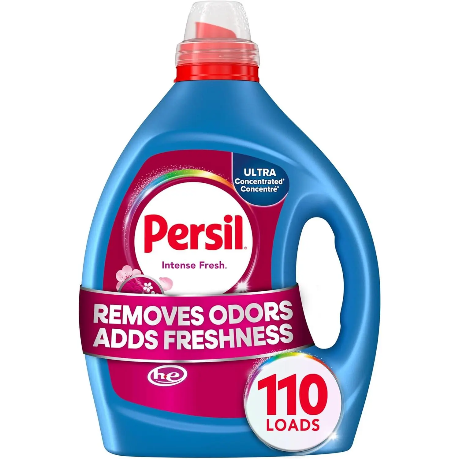 Persil Intense Fresh Liquid Laundry Detergent, Ultra Concentrated for Deep Cleaning, Odor Removal & Vibrant Colors, HE-Safe Clothing Care, 82.5 Fl Oz, 110 Loads, Deodorization Care, Dial Corporation, Fresh Laundry, Clothes, Anti-Odour Laundry Detergent
