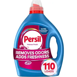Persil Laundry Detergent Liquid, Intense Fresh Ultra Concentrated Formula, 82.5 Fl Oz (110 Loads), Deep Cleaning, Lasting Freshness, All Water Temperatures Compatible, HE-Safe