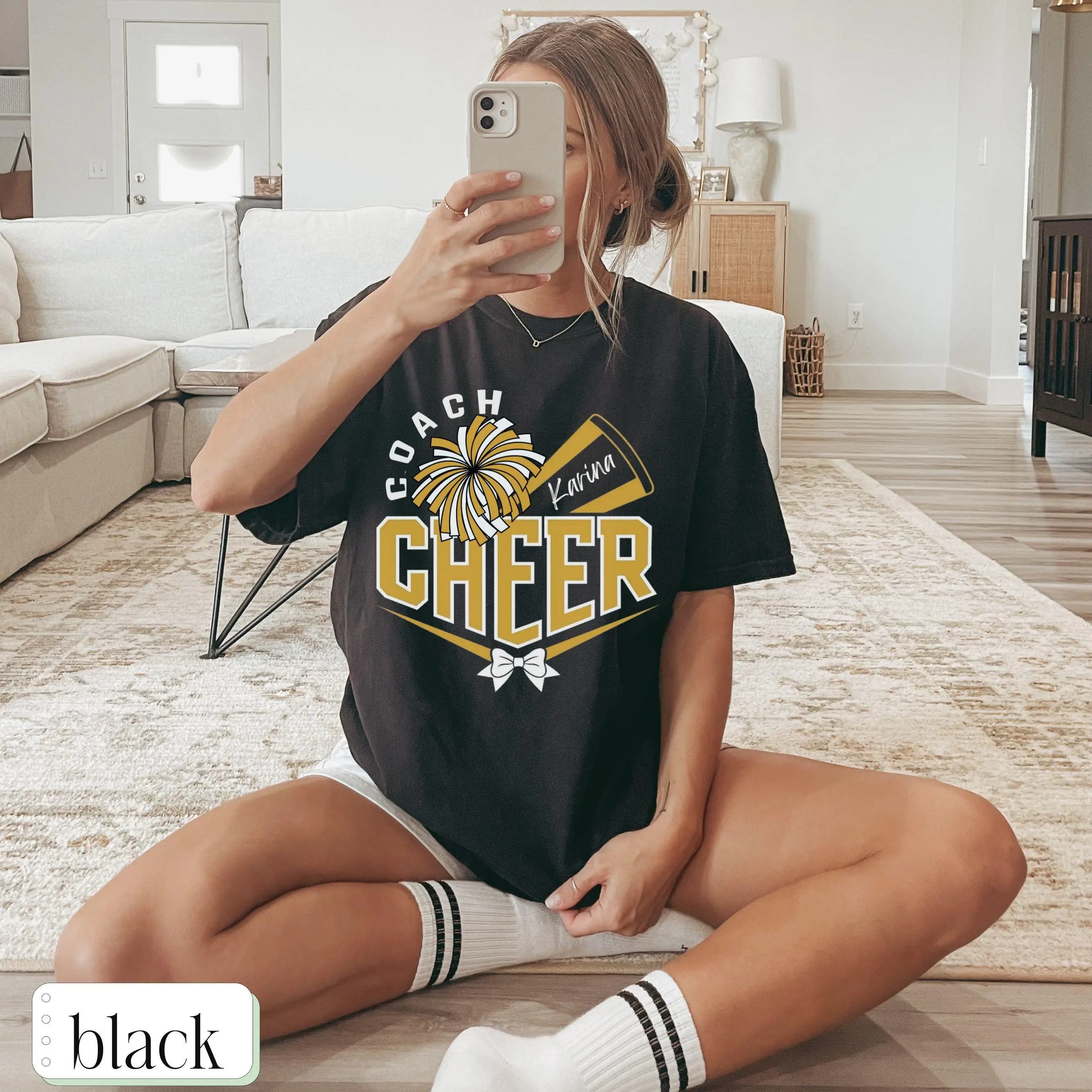 Personalized Cheer Coach Shirt Cheer Coach Gift Custom Cheerleading Coach Gift Coach Appreciation Gift Pom Coach Shirt