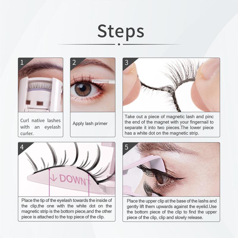MAYSEEN Soft Magnetic Eyelashes, 11 Options, Eyelash Extensions with Applicator Kit, Reusable Magnetic Lashes, Glue-free, Waterproof, Lightweight, Fluffy Soft Magnetic Strip with Free Gifts: Eyelash Curler & Lash Setting Liquid, Gifts Pack, Cosmetic