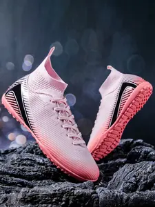 Professional High-Top Soccer Shoes Ag/fg Long Studs, Youth Sports Footwear for Indoor & Outdoor, Slip-Resistant & Durable Turf Trainers