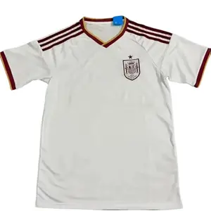 Spain 2026-27 Away Soccer Jersey White Fan Version Men's Short Sleeve Football Shirt