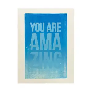 "You Are Amazing" Framed Block Print