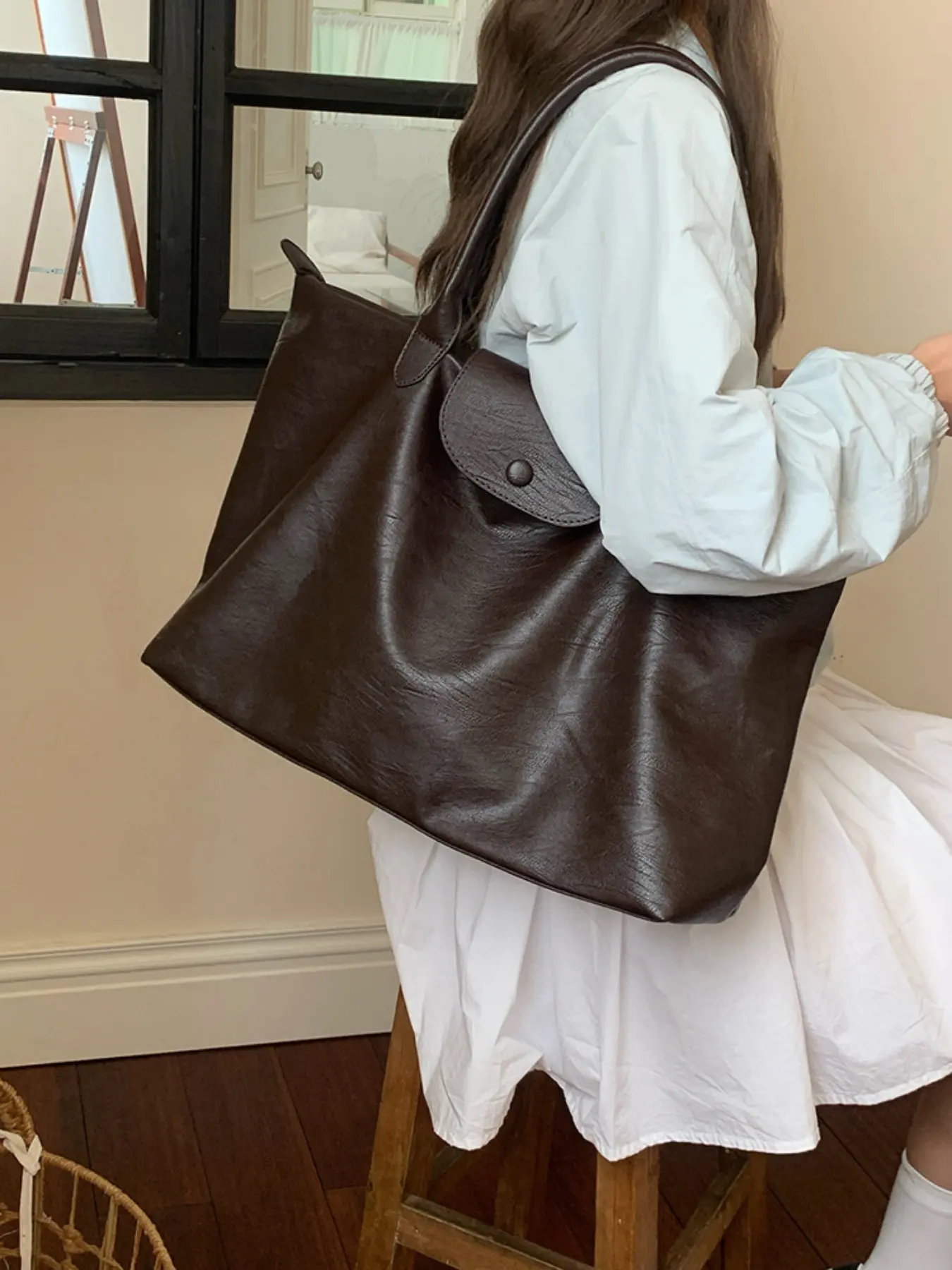 Large Capacity Daily Commuter Tote Bag Handheld Short Trip Travel Bag Lightweight Waterproof Portable Luggage Bag Shoulder Commuter Bag Shopper Handbag Large Work Tote