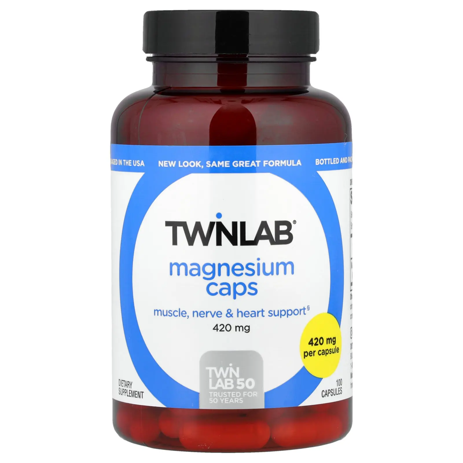 Twinlab Magnesium Caps, 420 mg, 100 Capsules