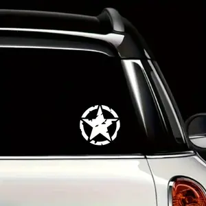 Interesting five-pointed star stickers, used for motorcycle and car decoration, reflective and waterproof stickers, external decoration accessories for motorcycles and electric vehicles, stickers for laptops/mobile phones, and outdoor sports decoration a