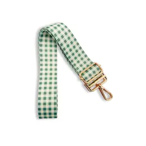 Sage Gingham Adjustable Bag Strap