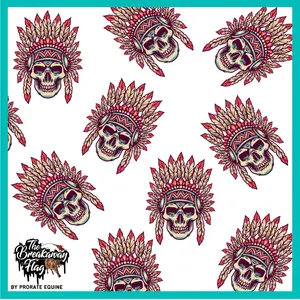 ProRate Equine Breakaway Flag Indian Headdresses - Durable Arena-Ready Feathered Headdress-Style Design for Riders