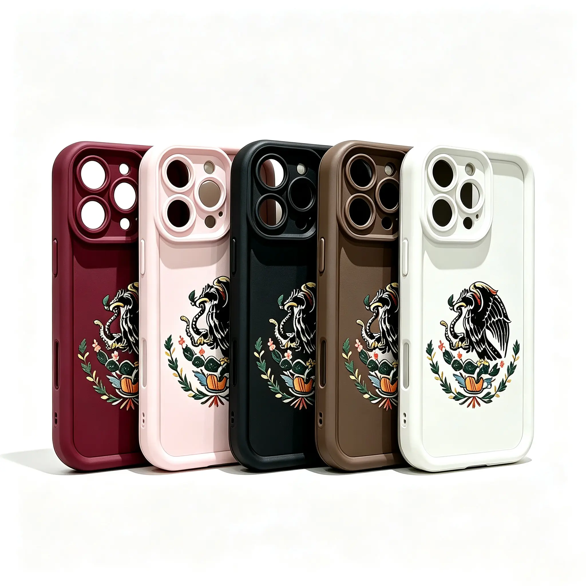 Vintage Mexican Eagle Emblem Phone Case for iPhone 17 Air/16 Pro Max/15/14 Plus/13/12/11/XR/XS & Samsung Galaxy S26/S25/S24/S23/S22 Ultra – Shockproof Durable Protective Cover with Cultural Crest Design