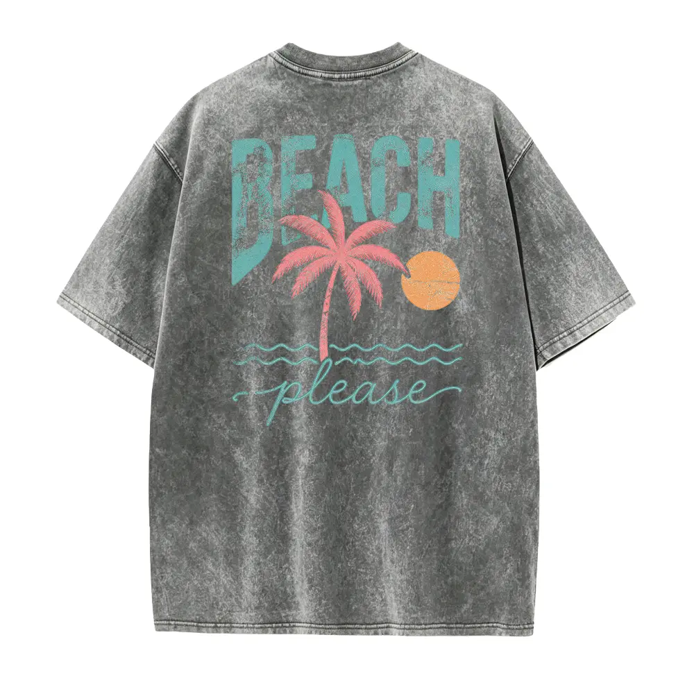 Beach Please T-Shirt, Summer shirt, Trendy Beach Tee for Women, Summer Vacation Shirts, Summer Tee Casual Cotton