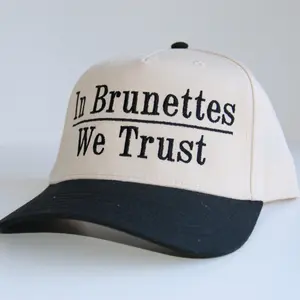In Brunettes We Trust Official Straight Shooter Black Hat