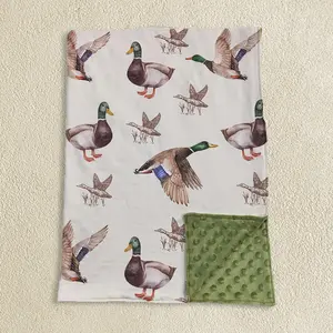 BL0081 Baby Kids Duck Hunting Minky Blankets