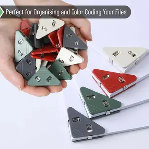 Corner Paper Clips - Multi Color, Triangular File Corner Clip for Various Paper Use book accessories