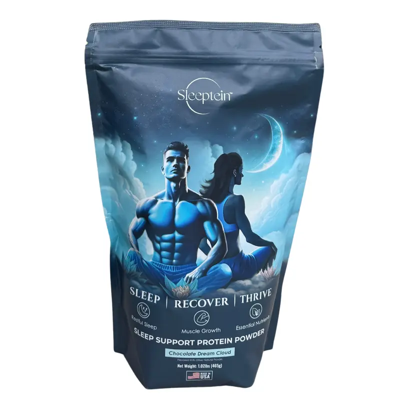 Sleeptein Sleep Protein Powder - Nighttime Sleep Aid & Premier Protein Shake with 25g Micellar Casein + Grass-Fed Whey Protein, Magnesium Glycinate, 5-HTP, GABA, L-Theanine & Valerian Root for Restful Sleep, Muscle Recovery & Growth - Healthcare